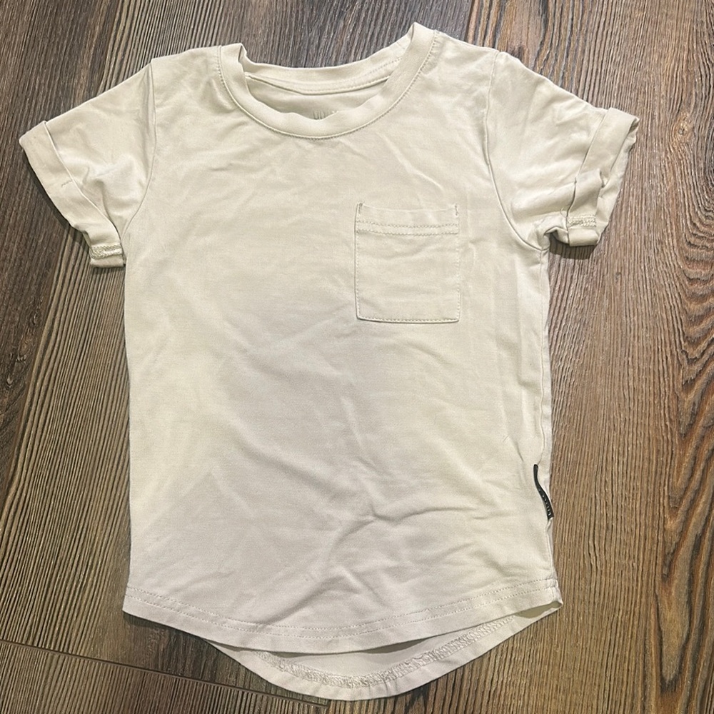 Little Bipsy White Short Sleeve Tee Casual Crew Neck